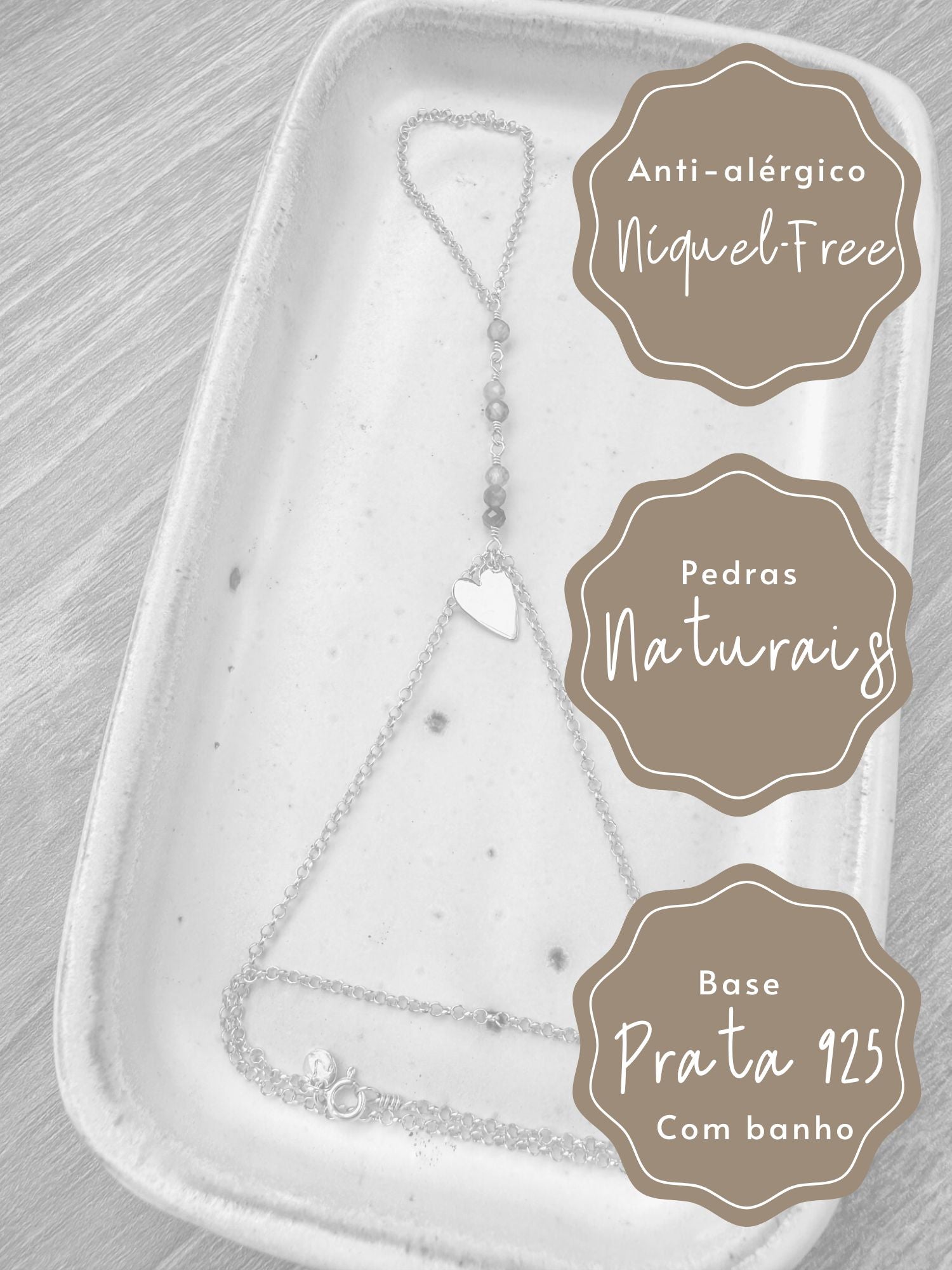 Pulseira Mão Lover Turmalina Melancia