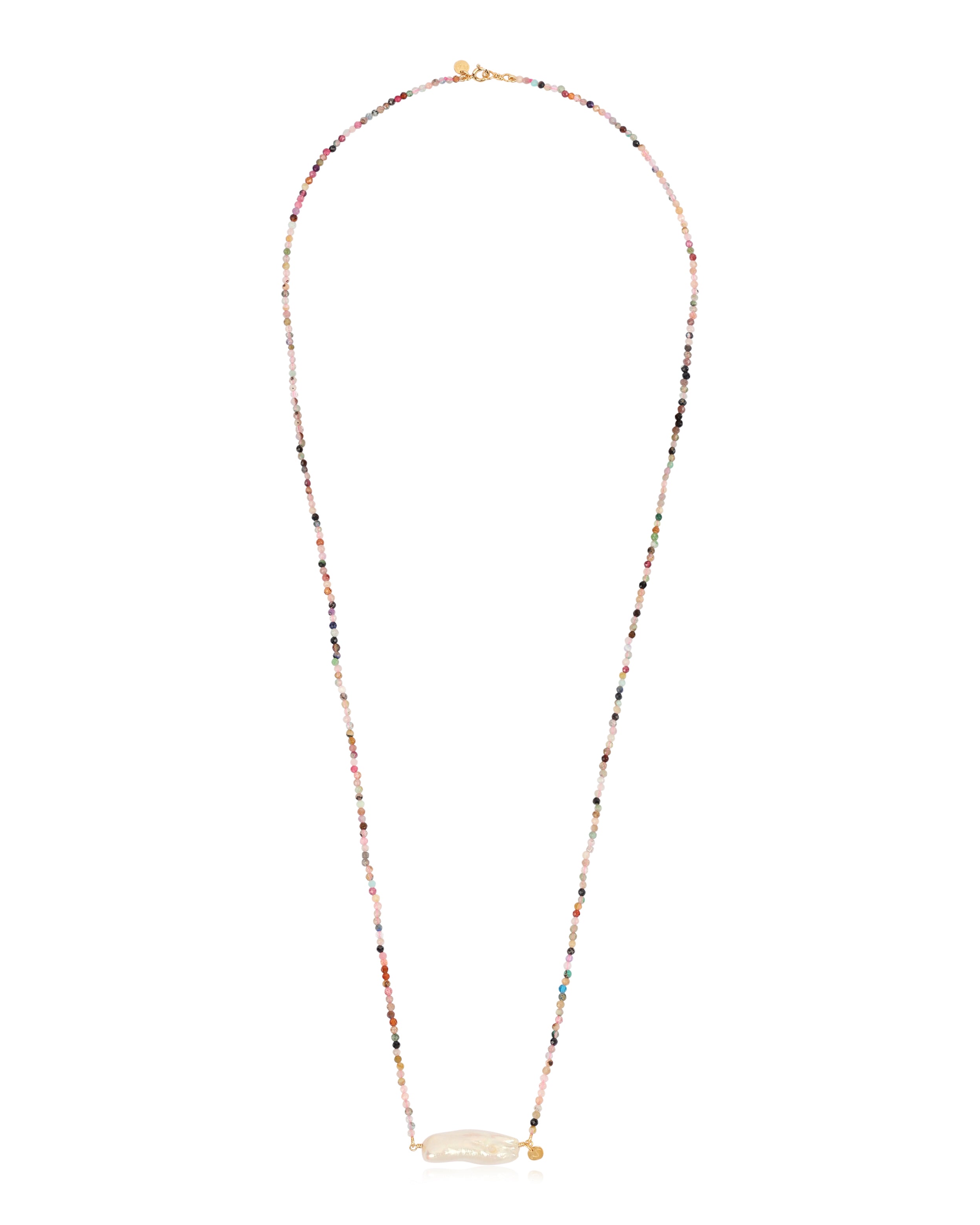 Colar Cometa Pedras Naturais e Pérola Barroca