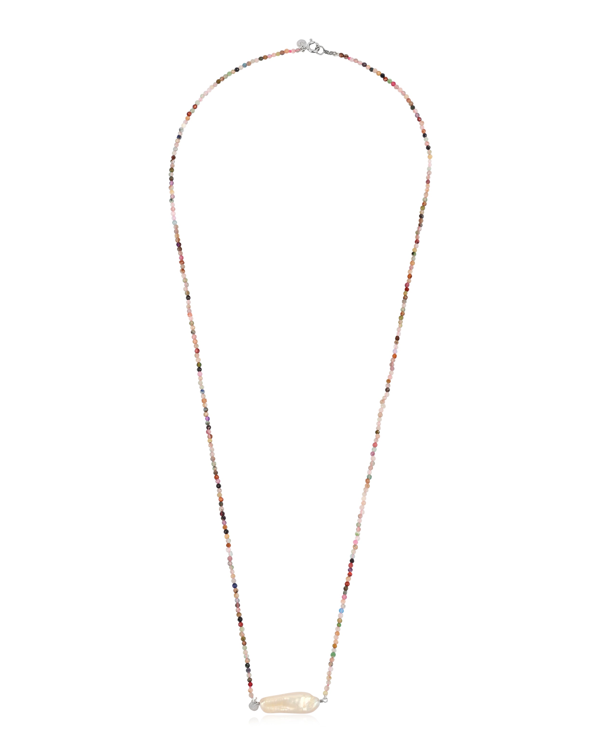 Colar Cometa Pedras Naturais e Pérola Barroca