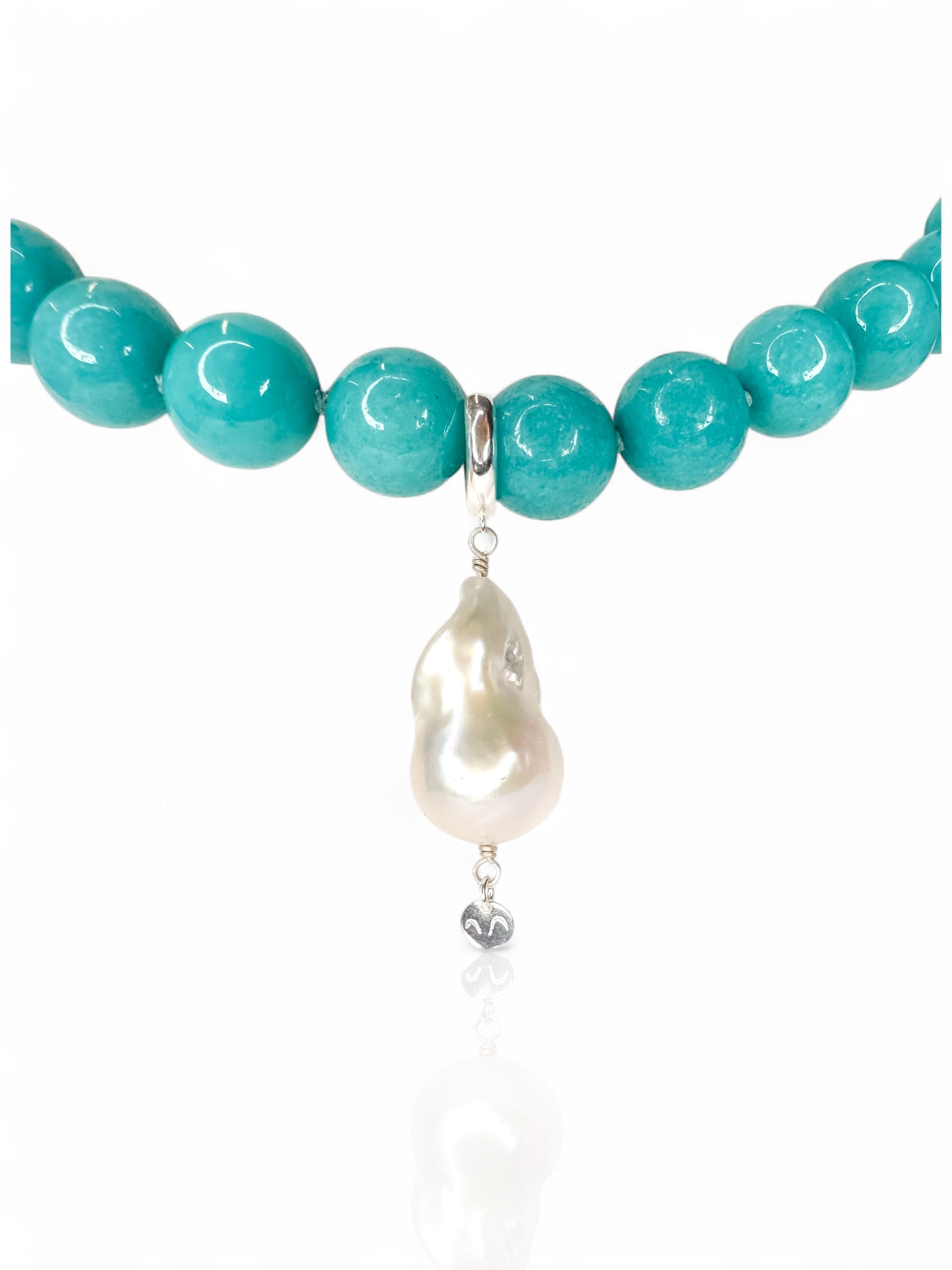 Pingente Click Pérola Barroca Grande Prata 925