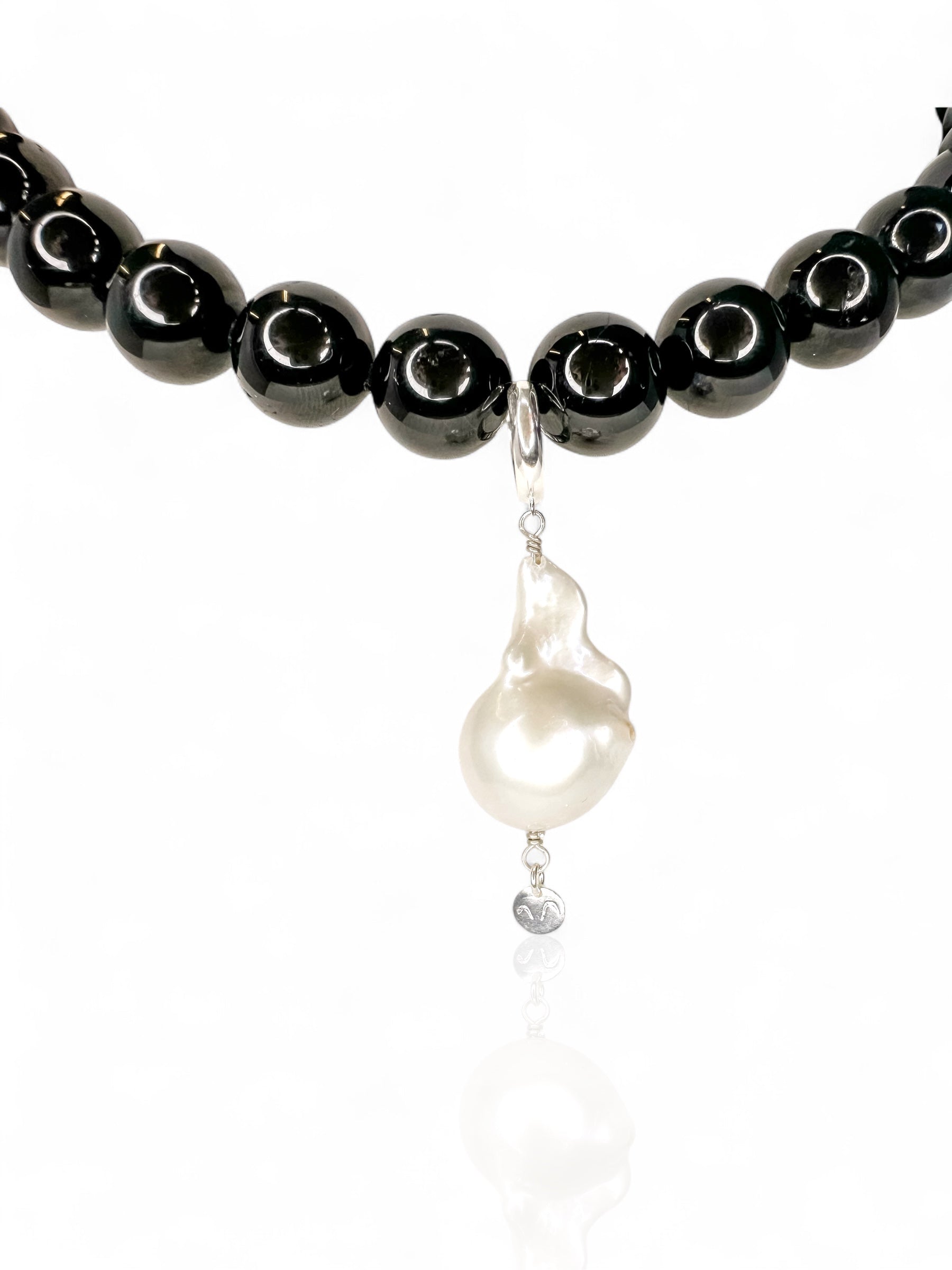 Pingente Click Pérola Barroca Grande Prata 925